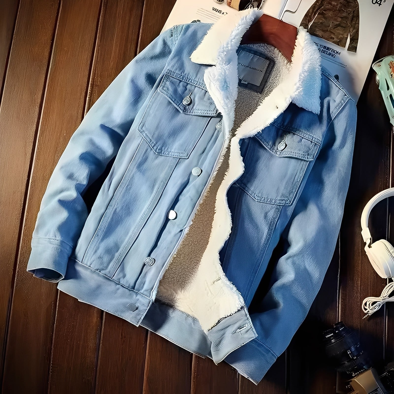 Veste D'hiver Avec Doublure Intérieure Et Fermeture Boutonnée Pour Homme | Idéale Pour L'automne Et L'hiver