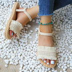 Sandales à Franges avec Semelle Tressée pour Femme | Idéales pour l'Été