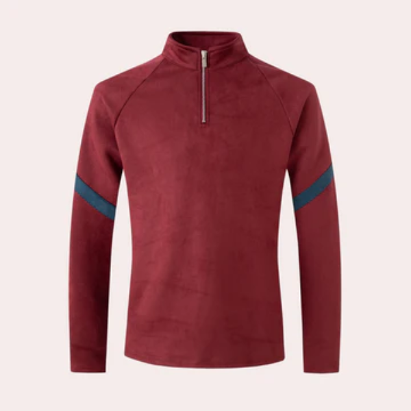 Pull À Col Zippé Avec Manches Rayées Pour Homme | Idéal Pour Les Saisons Automne-Hiver