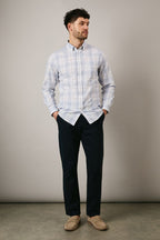 Chemise À Col Boutonné avec Motif À Carreaux Dégradé pour Homme | Idéale pour Un Usage Quotidien