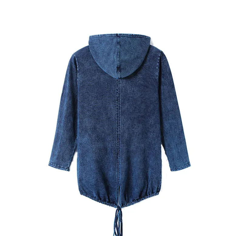 Sweat À Capuche Effet Denim pour Femme Grande Taille | Idéal pour L’Automne