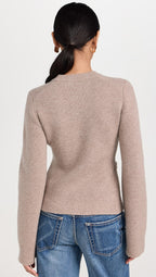 Cardigan à Col Rond et Boutons Contrastants pour Femmes | Ideal for Mi-Saison et Usage Quotidien