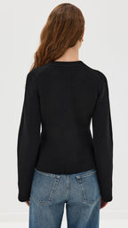 Cardigan à Col Rond et Boutons Contrastants pour Femmes | Ideal for Mi-Saison et Usage Quotidien