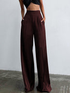 Pantalon Large Avec Finition Satinée Pour Femmes | Idéal Pour Occasions Et Tenues Quotidiennes