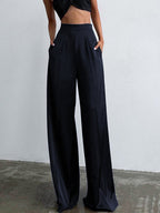 Pantalon Large Avec Finition Satinée Pour Femmes | Idéal Pour Occasions Et Tenues Quotidiennes