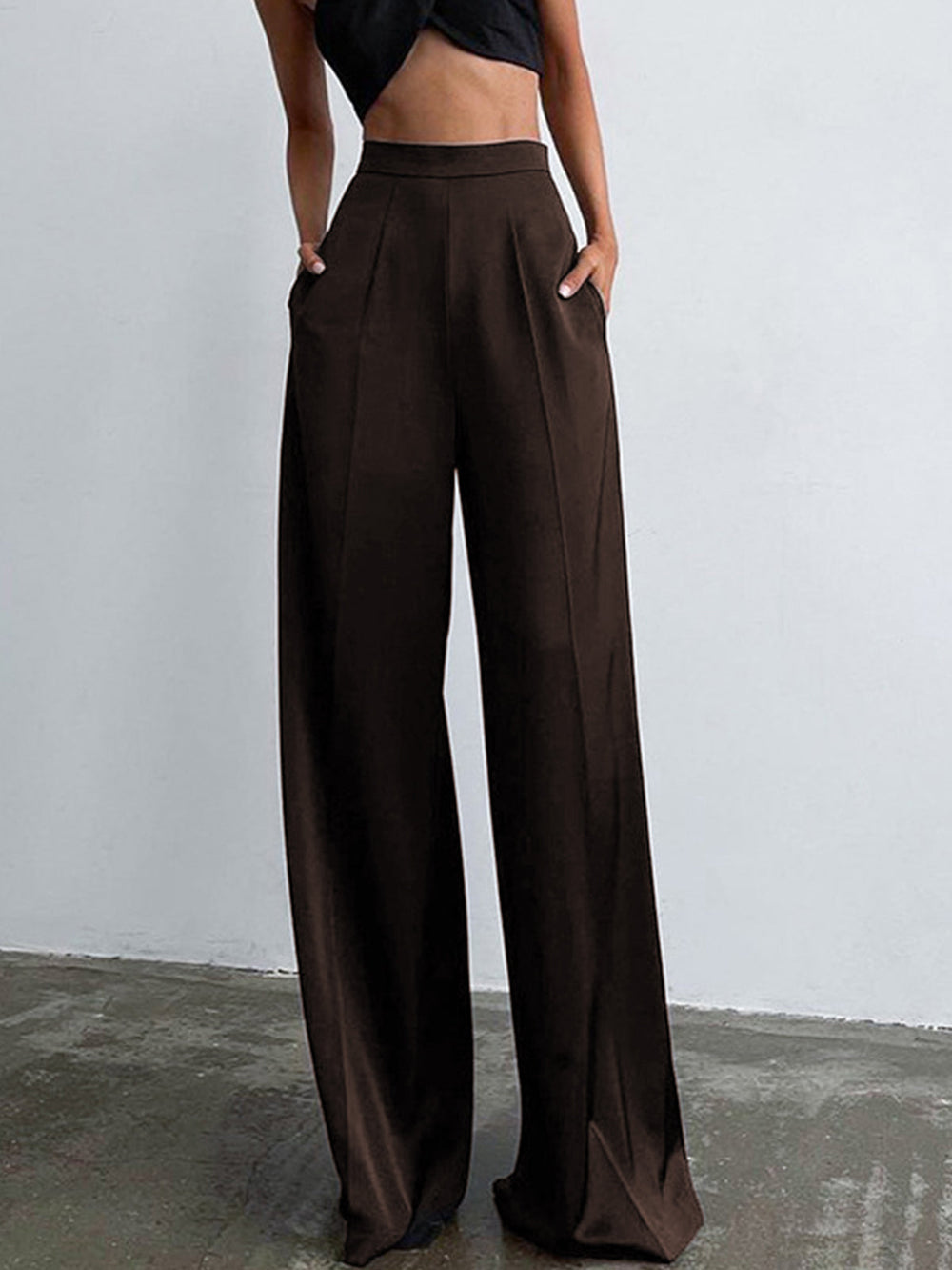 Pantalon Large Avec Finition Satinée Pour Femmes | Idéal Pour Occasions Et Tenues Quotidiennes