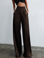 Pantalon Large Avec Finition Satinée Pour Femmes | Idéal Pour Occasions Et Tenues Quotidiennes