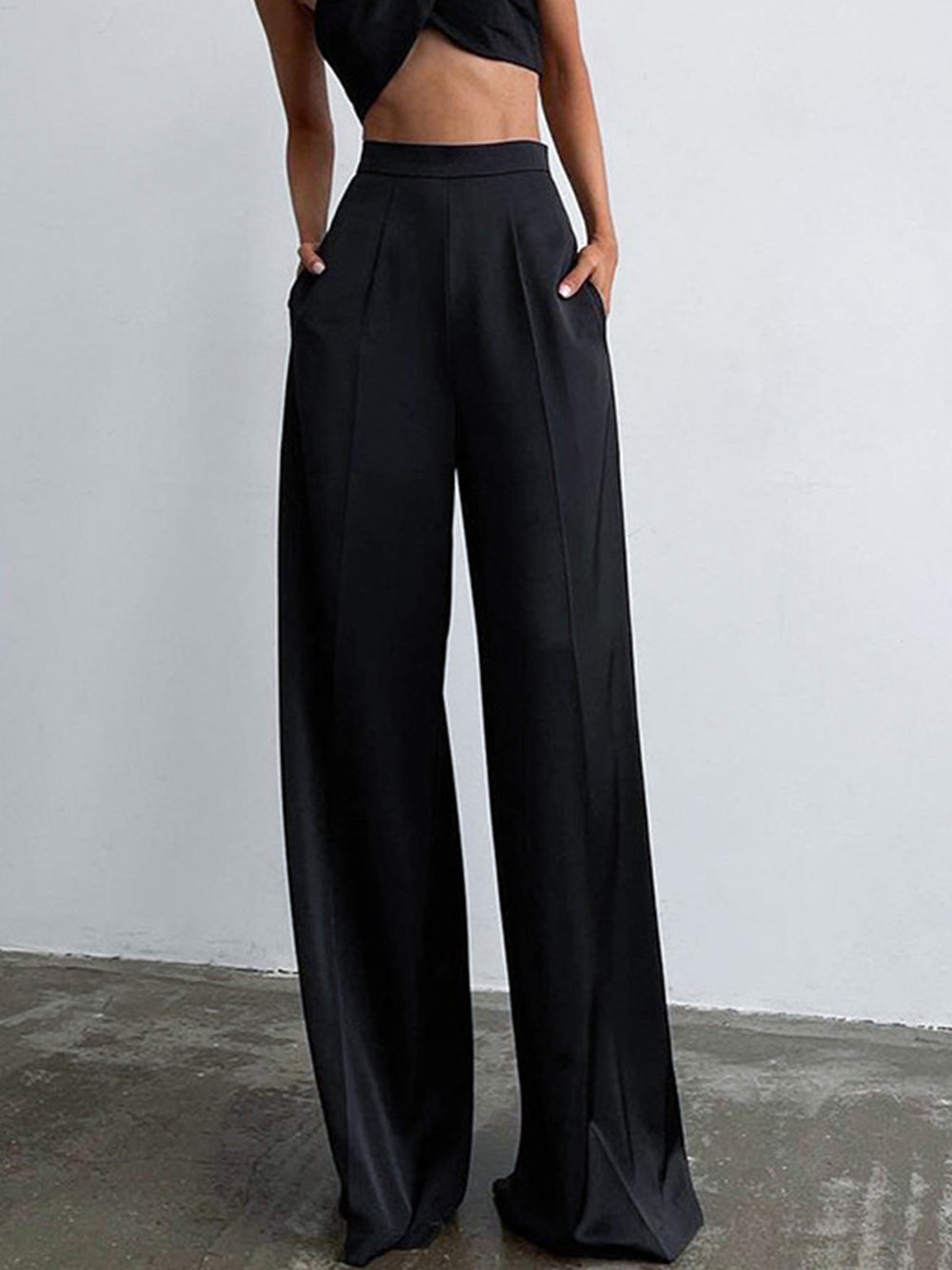 Pantalon Large Avec Finition Satinée Pour Femmes | Idéal Pour Occasions Et Tenues Quotidiennes