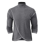 Pull Asymétrique À Col Haut Pour Homme | Idéal Pour Les Périodes Fraîches