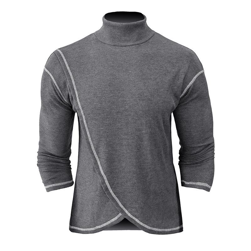 Pull Asymétrique À Col Haut Pour Homme | Idéal Pour Les Périodes Fraîches