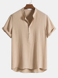 Chemise À Boutons Avec Texture Froissée Pour Homme | Idéale Pour Les Occasions Décontractées Ou Professionnelles