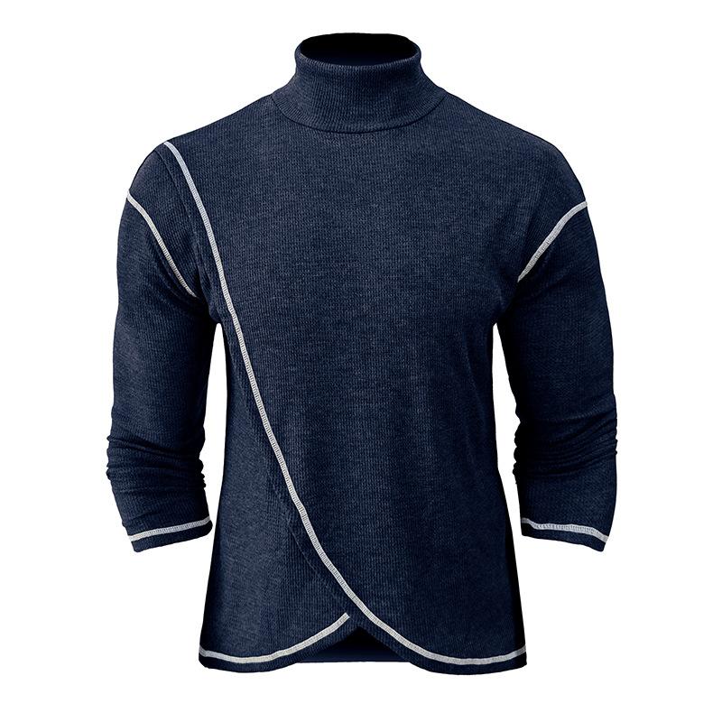 Pull Asymétrique À Col Haut Pour Homme | Idéal Pour Les Périodes Fraîches