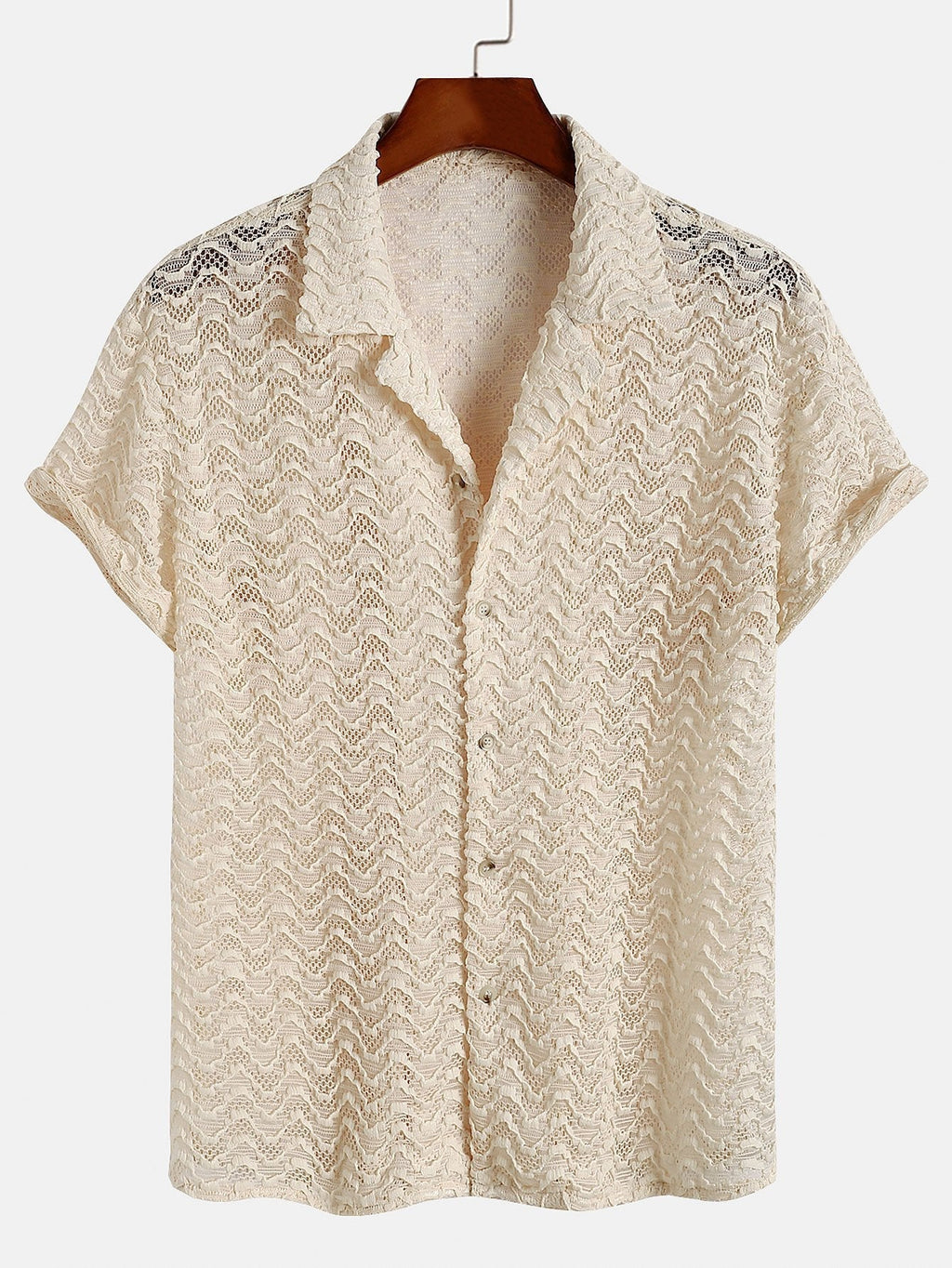 Chemise Cubaine À Manches Courtes Avec Finition Texturée Pour Hommes | Idéale Pour Une Tenue Décontractée Ou Pour Les Vacances
