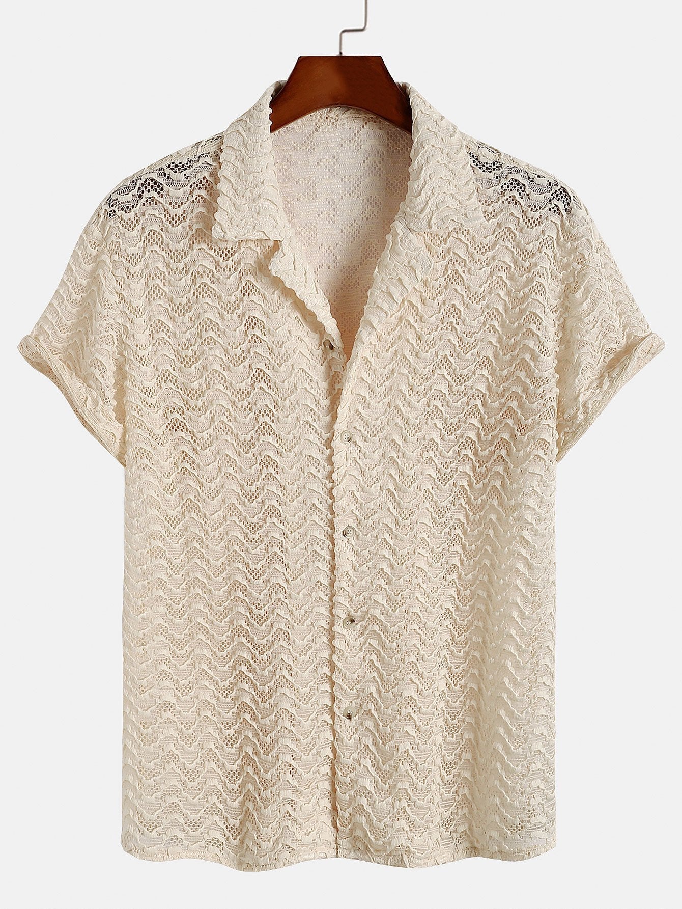Chemise Cubaine À Manches Courtes Avec Finition Texturée Pour Hommes | Idéale Pour Une Tenue Décontractée Ou Pour Les Vacances