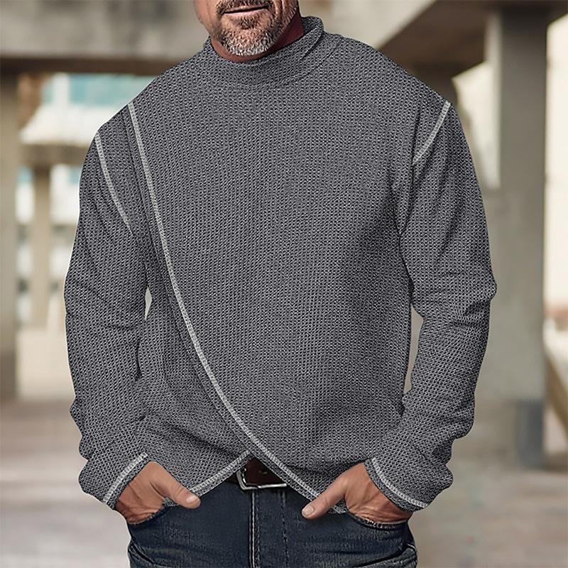Pull Asymétrique À Col Haut Pour Homme | Idéal Pour Les Périodes Fraîches