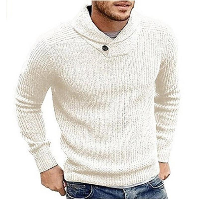 Pull Tricoté Avec Fermeture À Bouton Pour Homme | Idéal Pour Les Journées Décontractées En Saison Fraîche