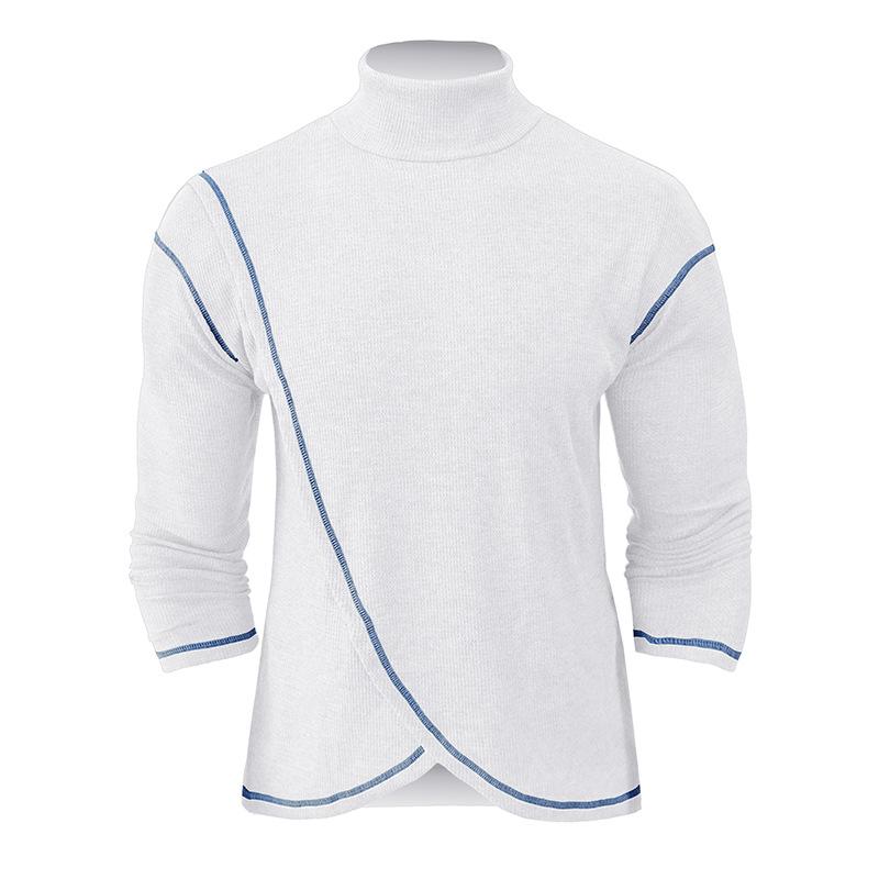 Pull Asymétrique À Col Haut Pour Homme | Idéal Pour Les Périodes Fraîches