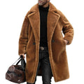 Manteau Long d’Hiver avec Revers et Coupe Droite pour Hommes | Idéal pour la Saison Froide