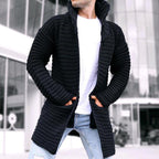 Manteau Mi-long Homme avec Col Montant | Idéal pour la Saison Froide