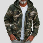 Veste à Capuche avec Motif Camouflage et Poches Cargo pour Hommes | Idéale pour Printemps et Automne