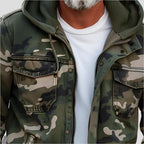 Veste à Capuche avec Motif Camouflage et Poches Cargo pour Hommes | Idéale pour Printemps et Automne