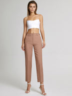 Pantalon Taille Haute Avec Coupe Droite Pour Femmes | Idéal Pour Occasions Et Usage Quotidien