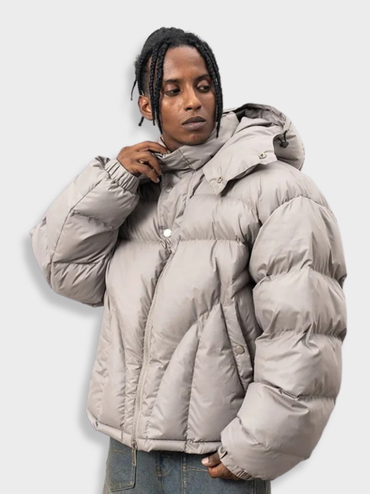 Veste Matelassée Longue avec Capuche pour Homme | Idéal pour la Saison Hivernale