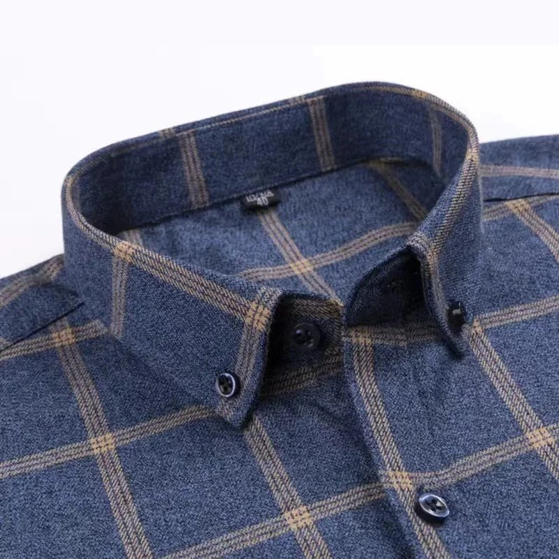 Chemise À Manches Longues À Carreaux Pour Homme | Idéale Pour Usage Quotidien