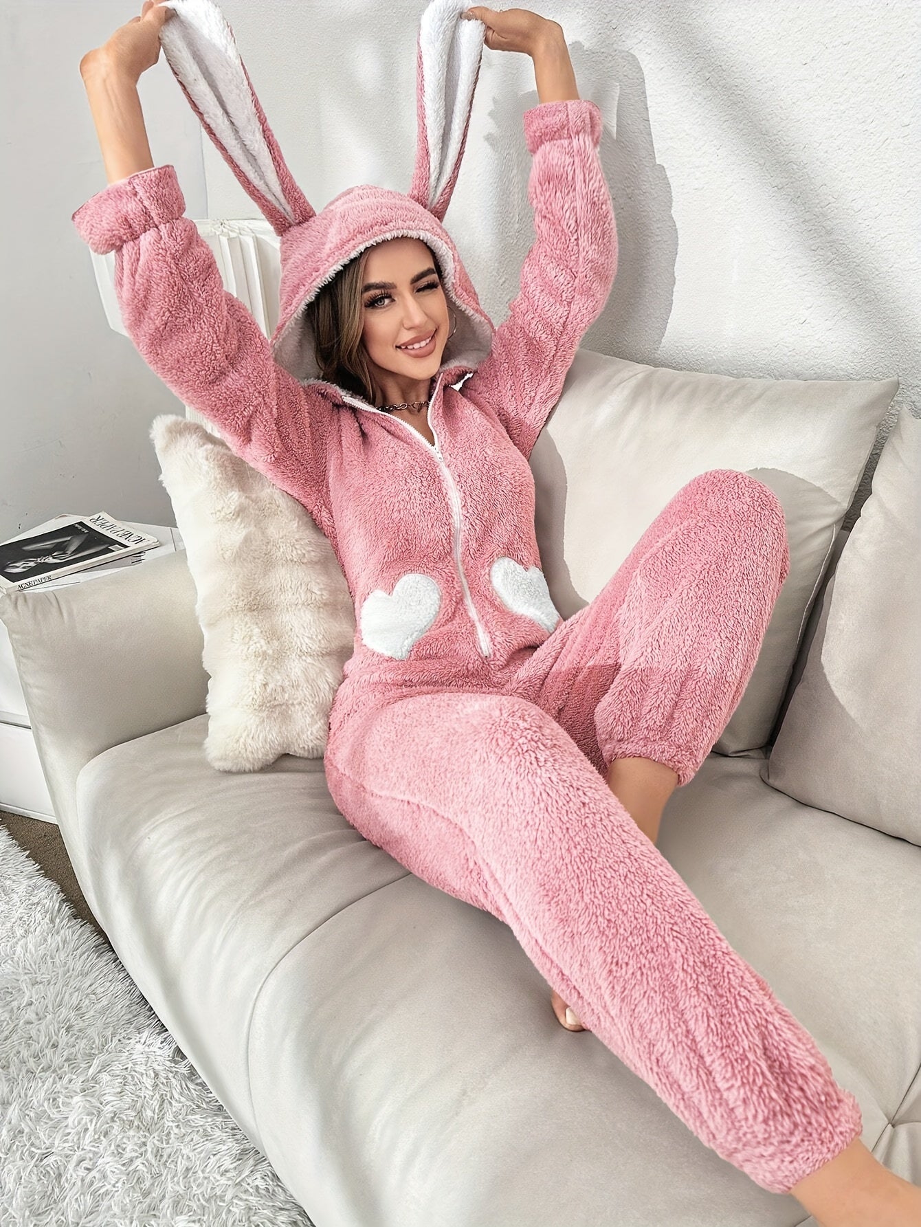 Combinaison À Capuche avec Fermeture Zippée pour Femme | Idéale pour L’Automne Et L’Hiver