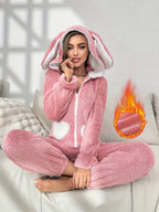 Combinaison À Capuche avec Fermeture Zippée pour Femme | Idéale pour L’Automne Et L’Hiver