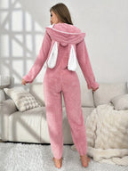 Combinaison À Capuche avec Fermeture Zippée pour Femme | Idéale pour L’Automne Et L’Hiver