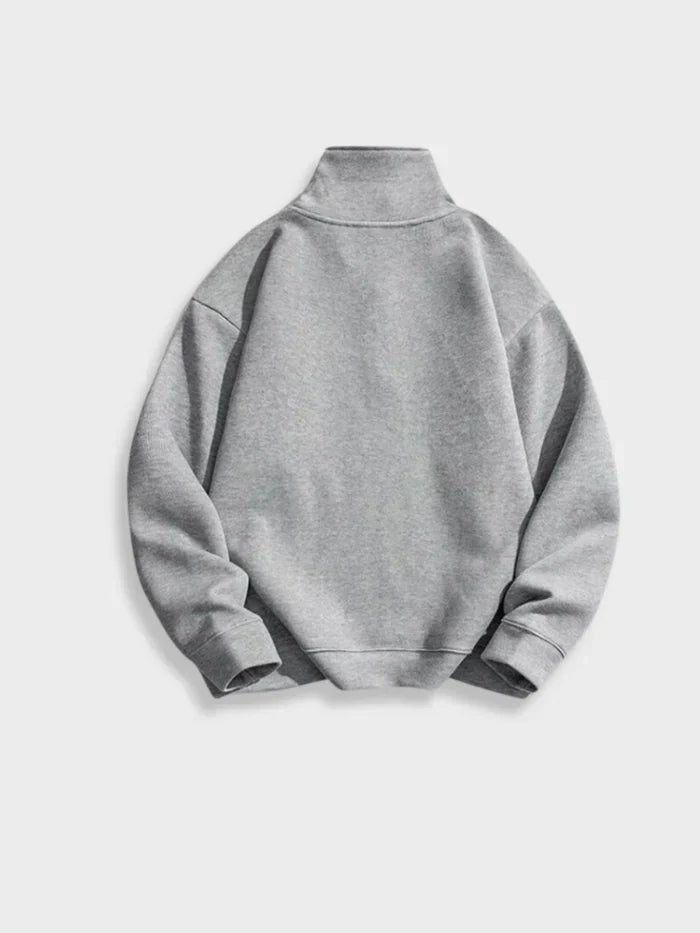 Pull-Over Homme à Demi-Fermeture Zippée pour Tenue Décontractée | Idéal pour la Mi-Saison