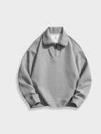 Pull-Over Homme à Demi-Fermeture Zippée pour Tenue Décontractée | Idéal pour la Mi-Saison