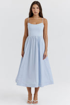 Robe Midi Coupe A-Line Sans Manches pour Femme | Idéale pour les Occasions Quotidiennes et les Événements