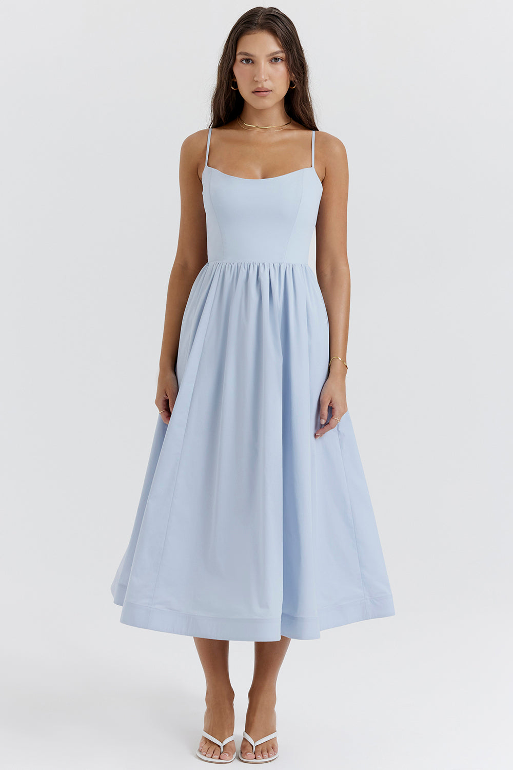 Robe Midi Coupe A-Line Sans Manches pour Femme | Idéale pour les Occasions Quotidiennes et les Événements