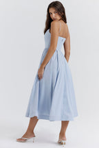 Robe Midi Coupe A-Line Sans Manches pour Femme | Idéale pour les Occasions Quotidiennes et les Événements