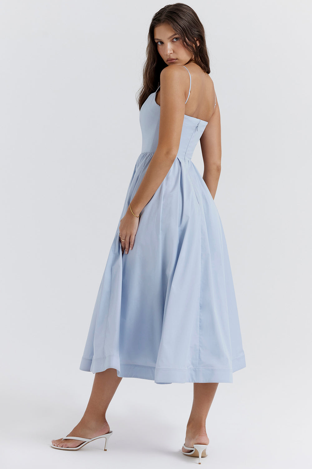 Robe Midi Coupe A-Line Sans Manches pour Femme | Idéale pour les Occasions Quotidiennes et les Événements