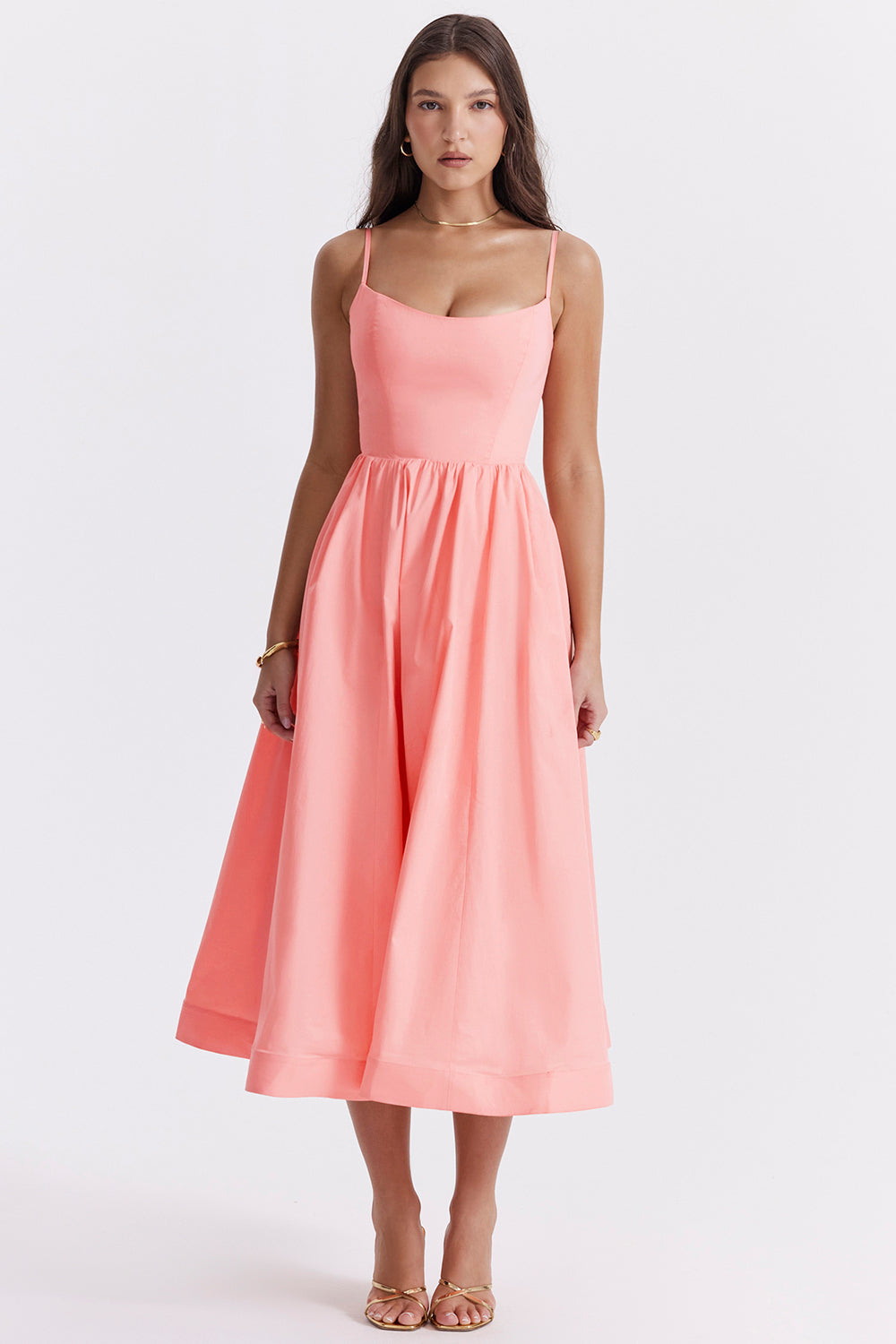 Robe Midi Coupe A-Line Sans Manches pour Femme | Idéale pour les Occasions Quotidiennes et les Événements