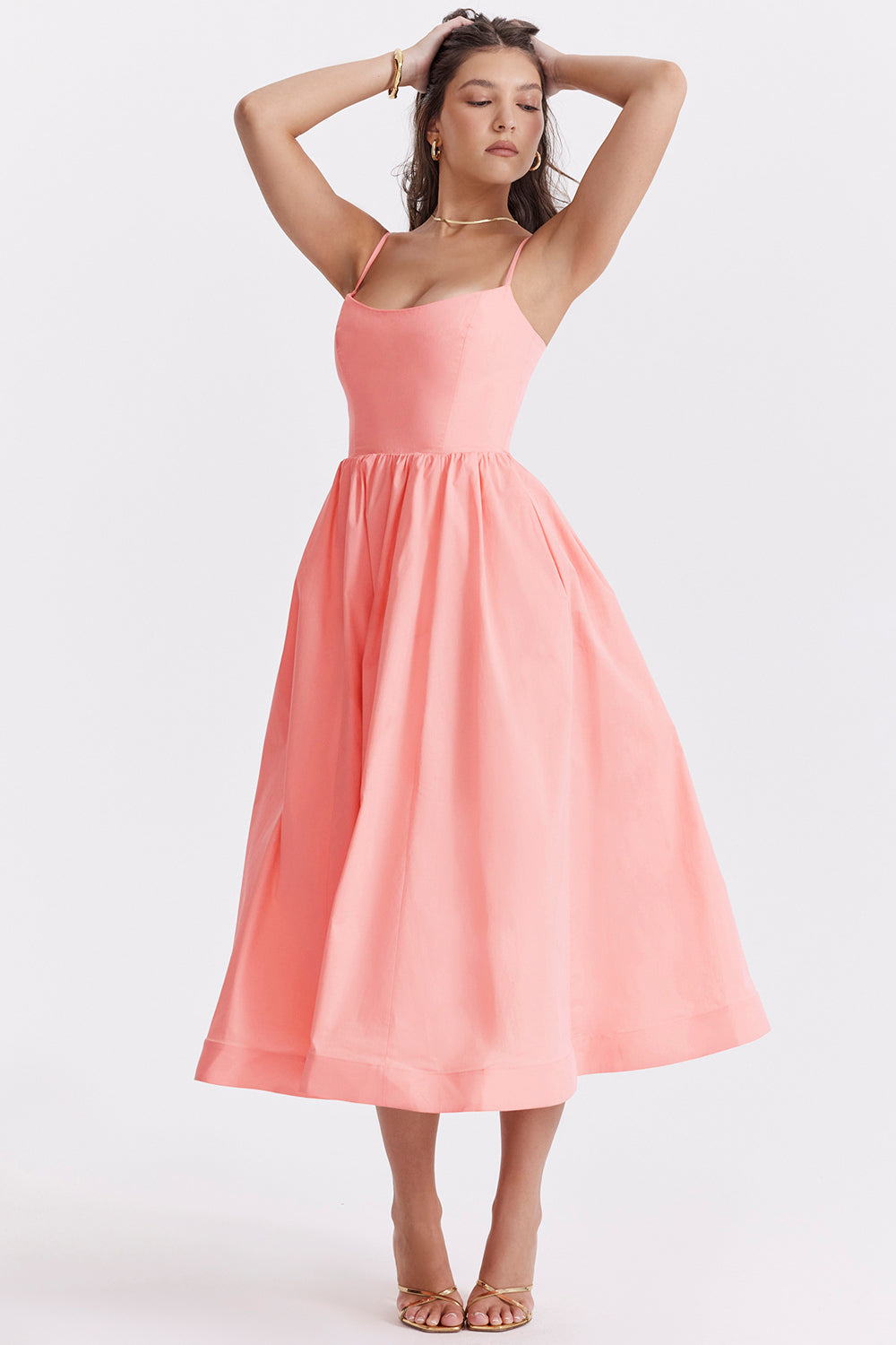 Robe Midi Coupe A-Line Sans Manches pour Femme | Idéale pour les Occasions Quotidiennes et les Événements