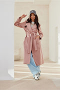 Manteau Long à Manches Longues avec Ceinture pour Femme | Idéal pour l’Automne et l’Hiver