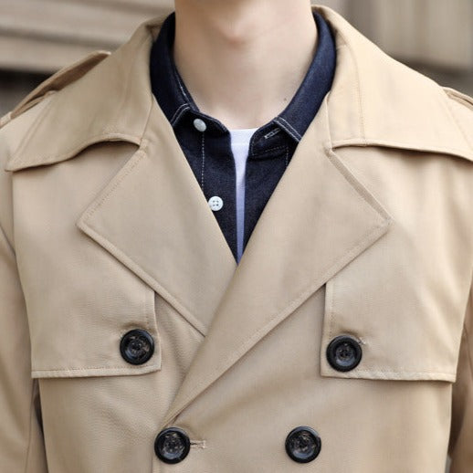 Trench-Coat Long Avec Fermeture Croisée Pour Homme | Idéal Pour Les Saisons De Transition