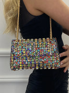 Mini Sac avec Strass et Chaîne Dorée pour Femme | Idéal pour les Soirées