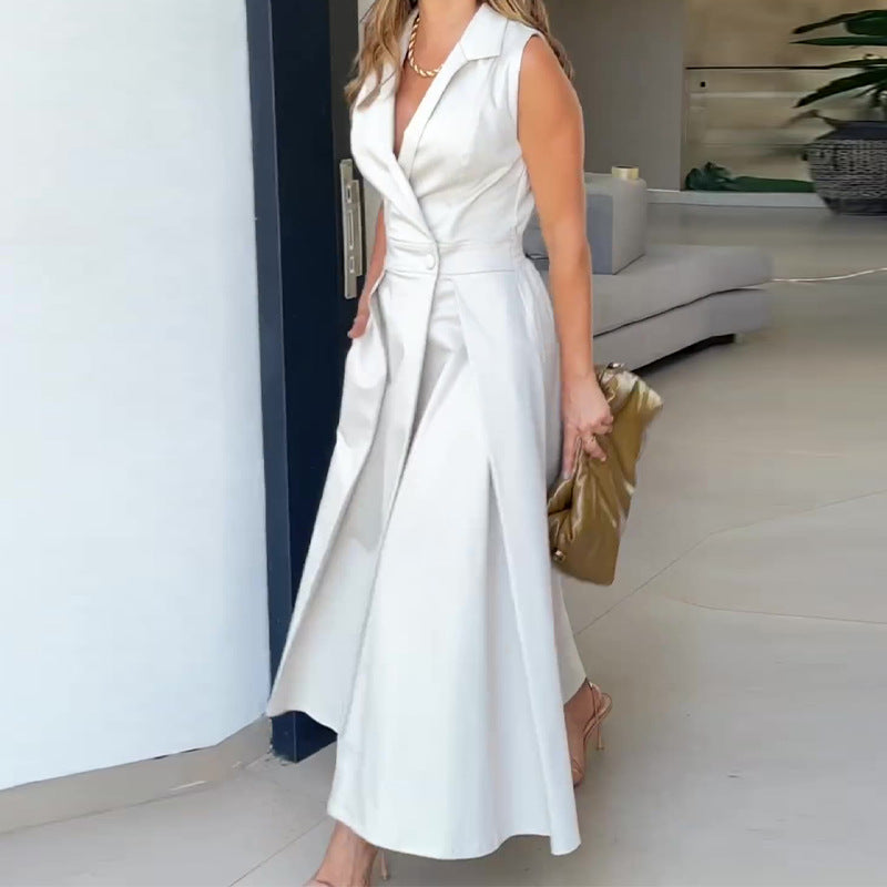 Robe Midi avec Col en V pour Femme | Idéale pour les Occasions et Sorties Quotidiennes