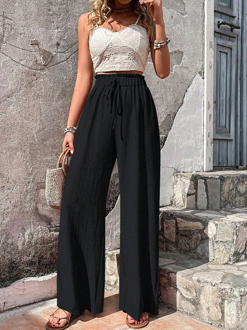 Pantalon Large à Taille Élastique pour Femme | Idéal pour les Journées Actives et les Sorties