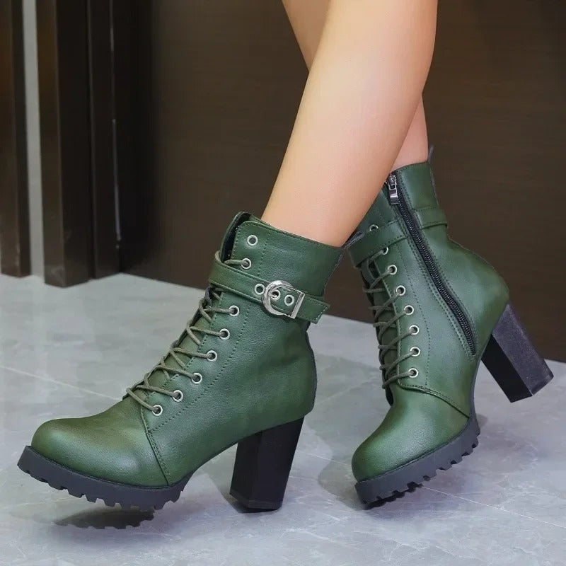Bottines à Plateforme avec Fermeture Zippée pour Femmes | Idéal pour l’Hiver et l’Usage Quotidien