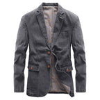 Veste Avec Coupe Structurée Et Poches Fonctionnelles Pour Hommes | Idéal Pour Tenues Business-Casual