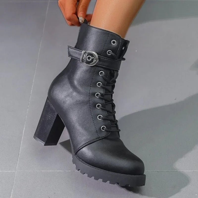 Bottines à Plateforme avec Fermeture Zippée pour Femmes | Idéal pour l’Hiver et l’Usage Quotidien