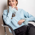 Blouse À Manches Longues Avec Détails En Plumes Pour Femme | Idéal Pour Usage Quotidien