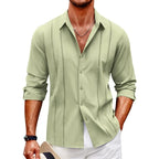 Chemise À Manches Longues Avec Fermeture Boutonnée Pour Homme | Idéale Pour Usage Quotidien Et Occasions Formelles