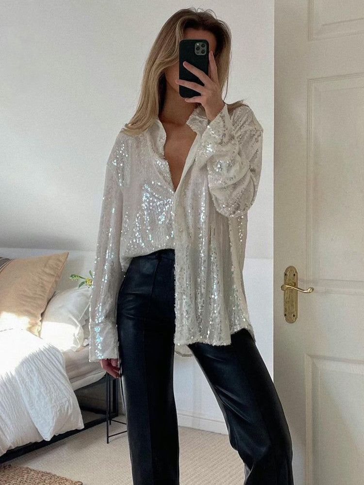 Blouse à Manches Longues avec Coupe Légère pour Femme | Idéale pour le Printemps et l’Été